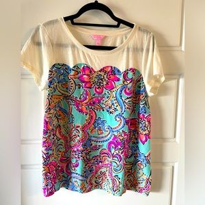 Lilly Pulitzer colorful floral t-shirt